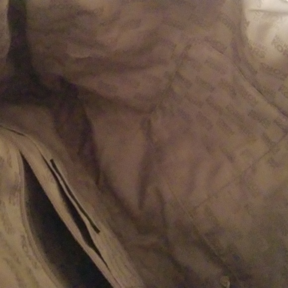 Women's Michael Kors Hobo Handbag; Cream and Silver; Size  18x14 with 8" Handles - Picture 7 of 12